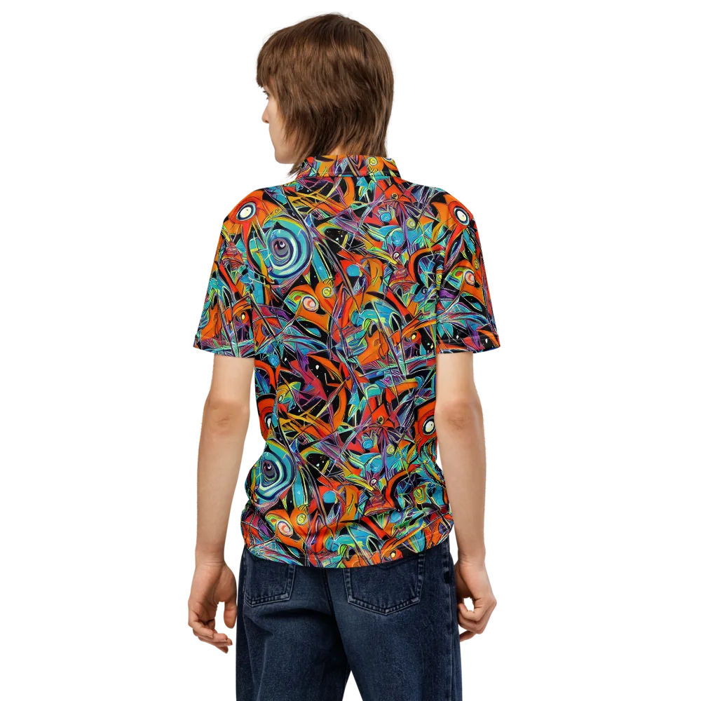 Infinite Color Crash on Men's Slim Fit Polo Shirt — Back
