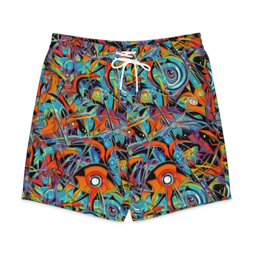 Infinite Color Crash on a Men's Board Shorts