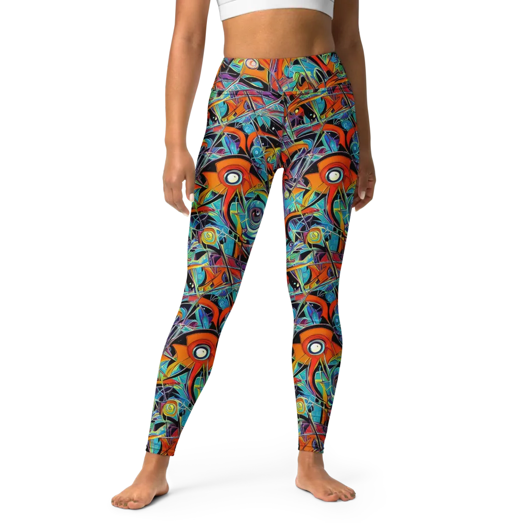 Infinite Color Crash on Yoga Leggings — Front