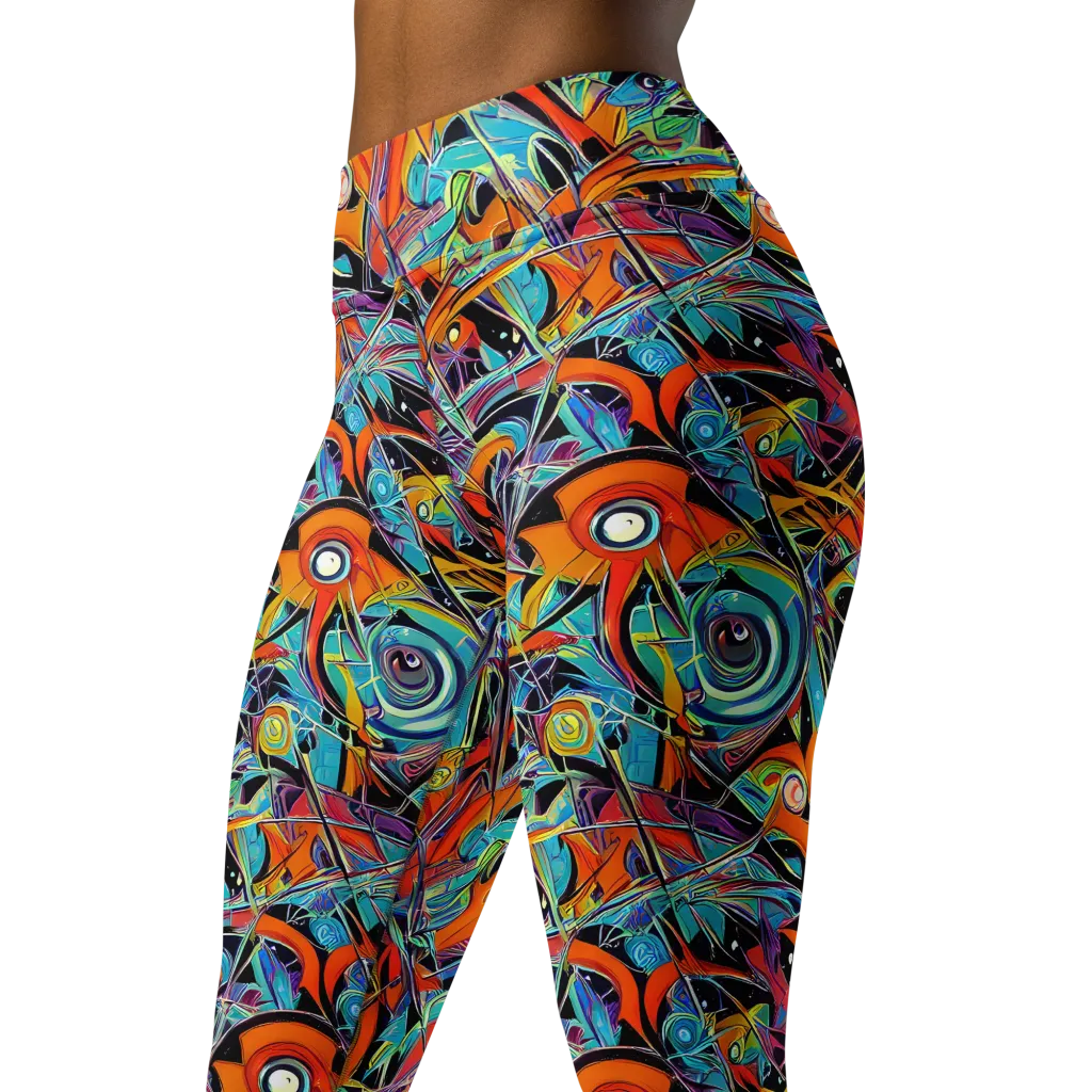 Infinite Color Crash on Yoga Leggings — Left Front