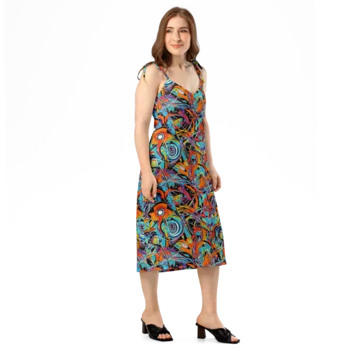 Infinite Color Crash on a Slip Dress