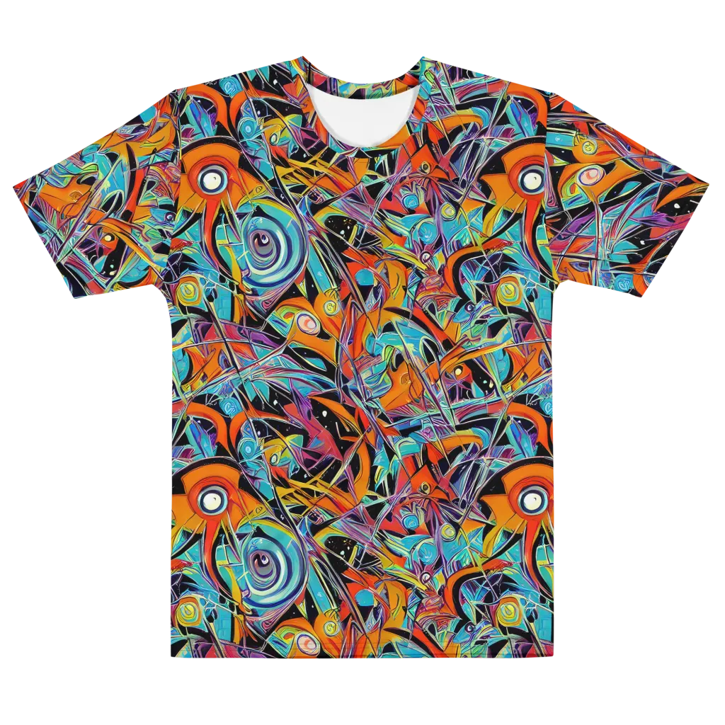 Infinite Color Crash on Men's Cotton Crew Neck T-Shirt — Front