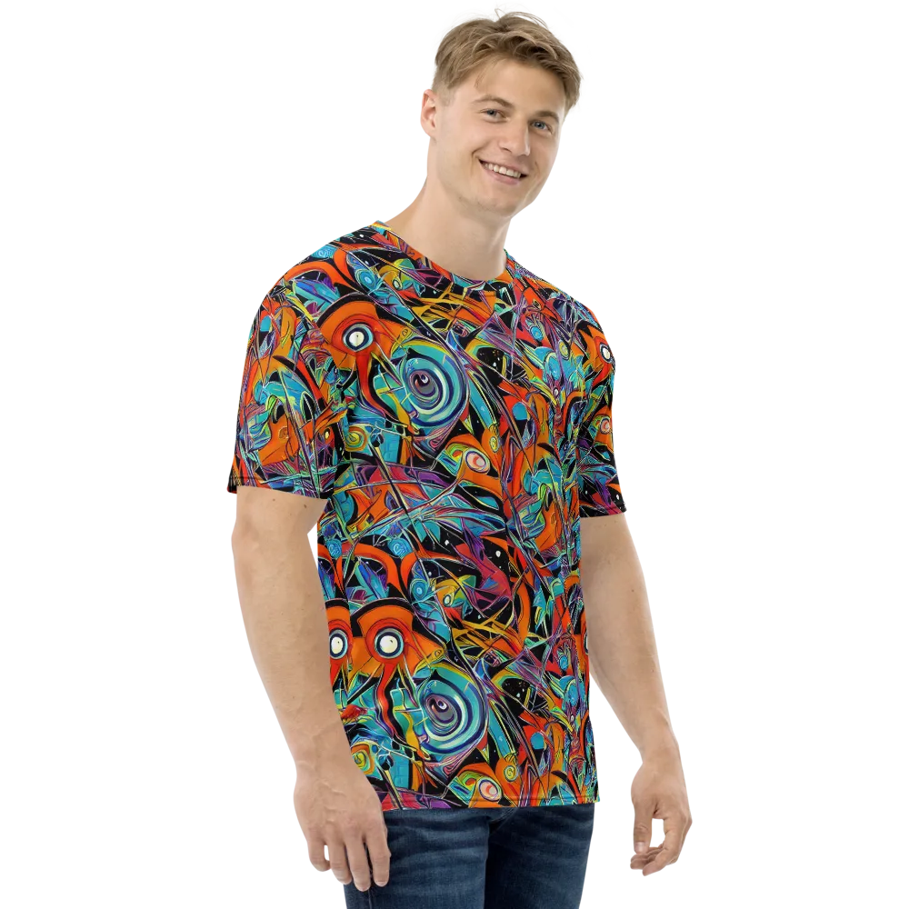 Infinite Color Crash on Men's Crew Neck T-Shirt — Right