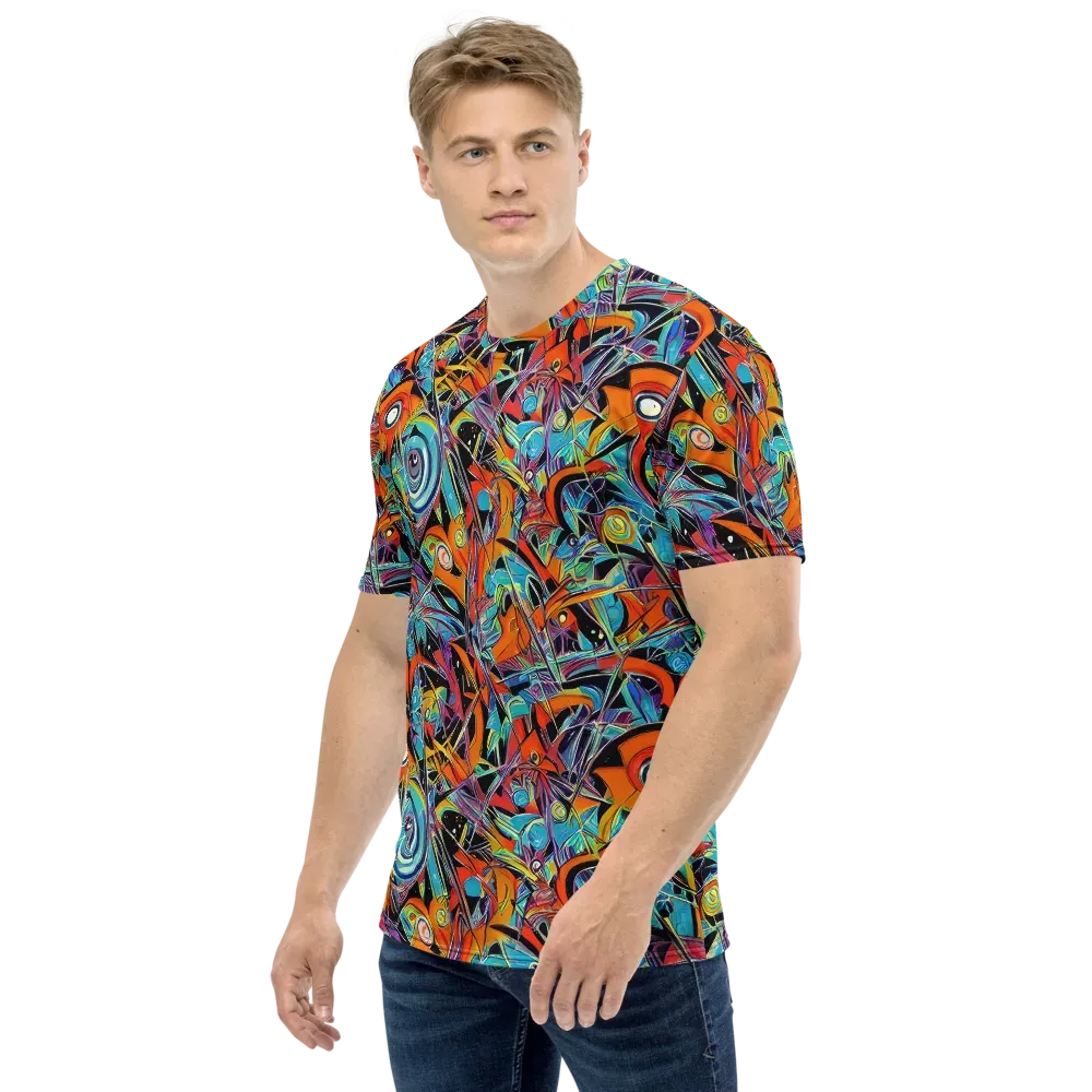 Infinite Color Crash on Men's Crew Neck T-Shirt — Left