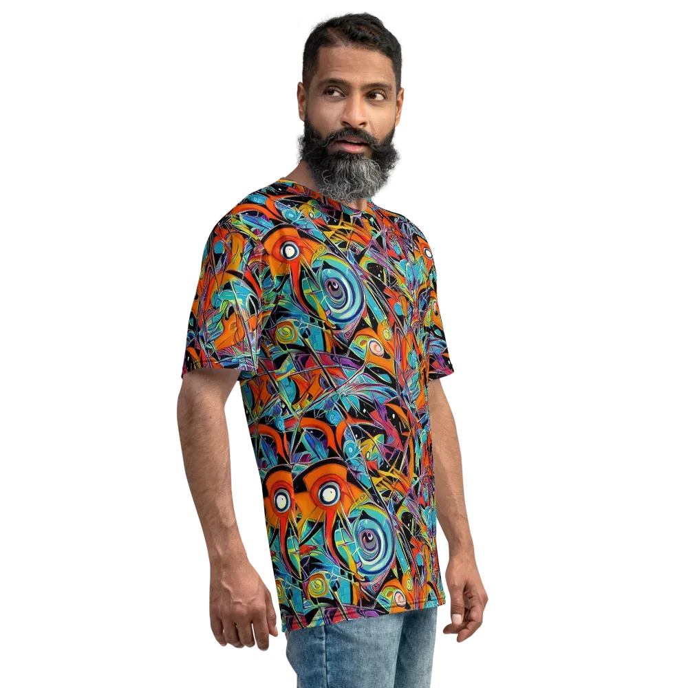 Infinite Color Crash on Men's Crew Neck T-Shirt — Right