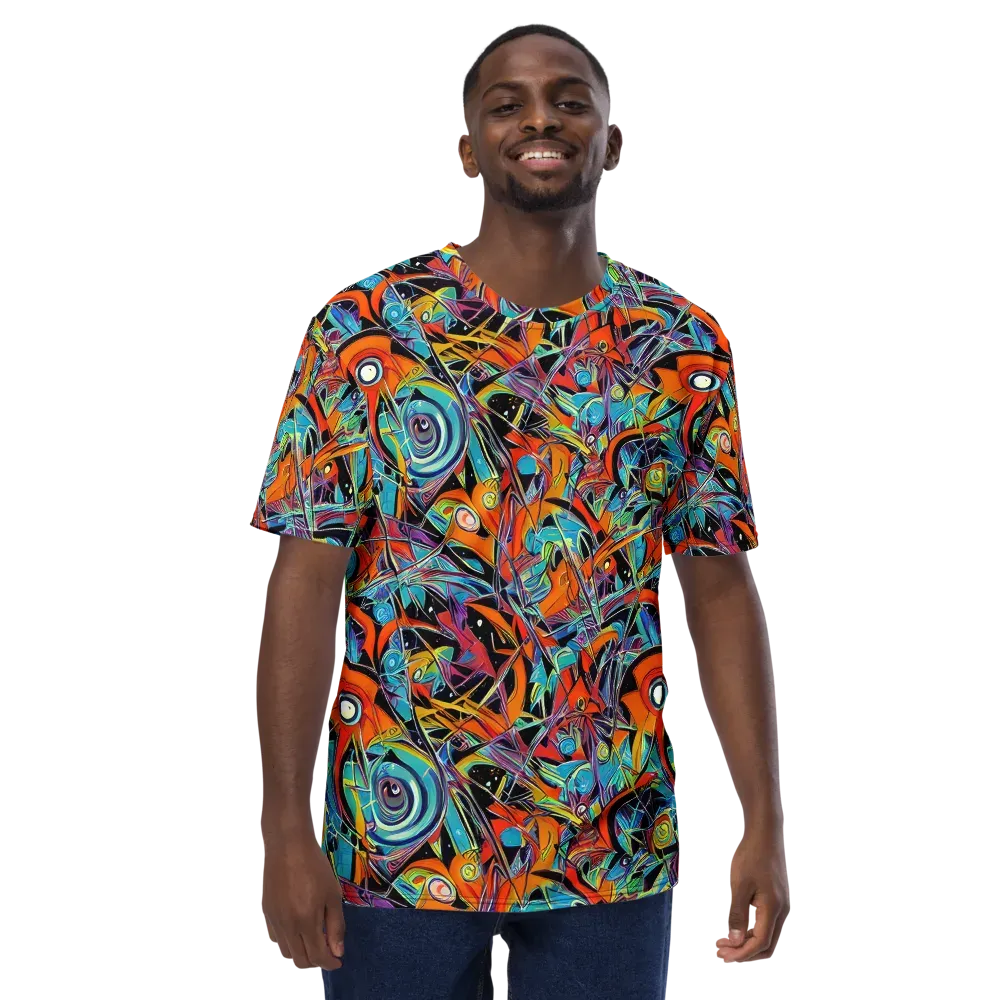 Infinite Color Crash on Men's Crew Neck T-Shirt — Front