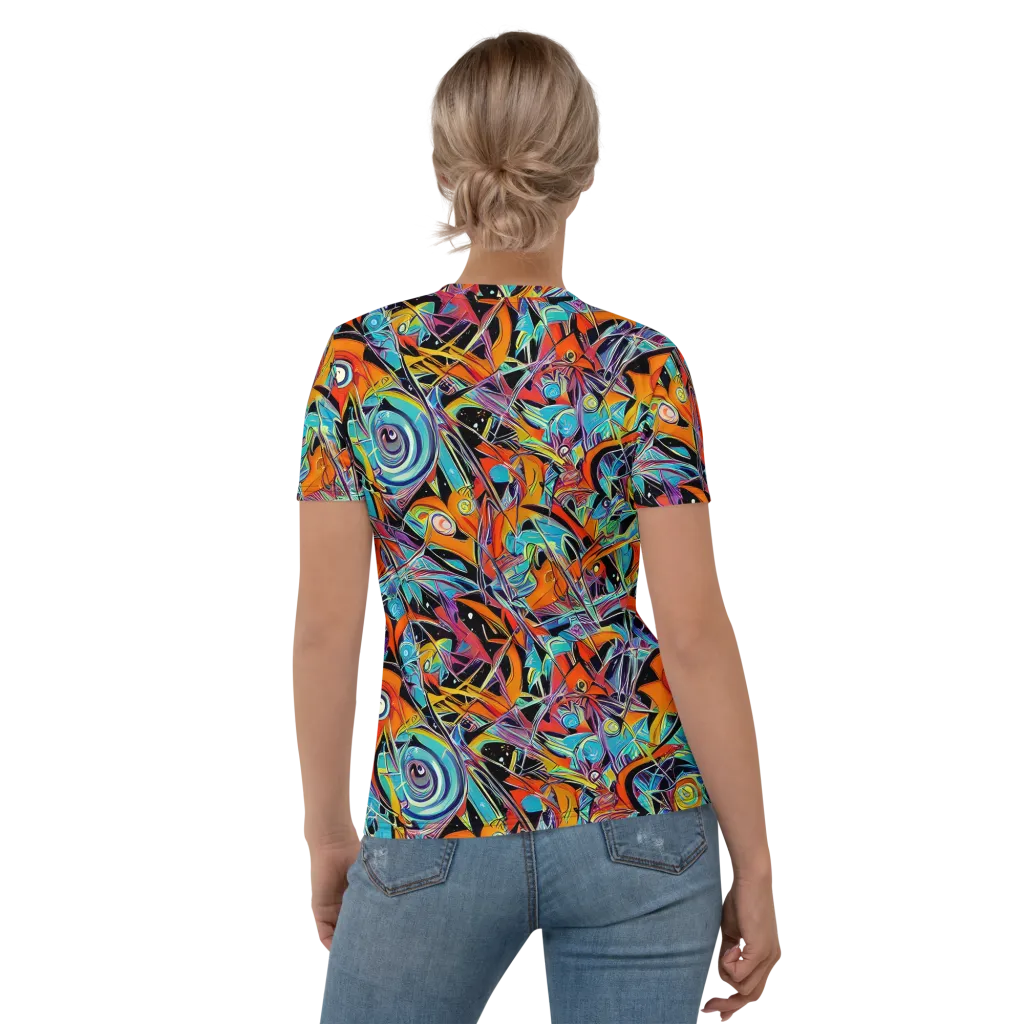 Infinite Color Crash on Women's Crew Neck T-Shirt — Back
