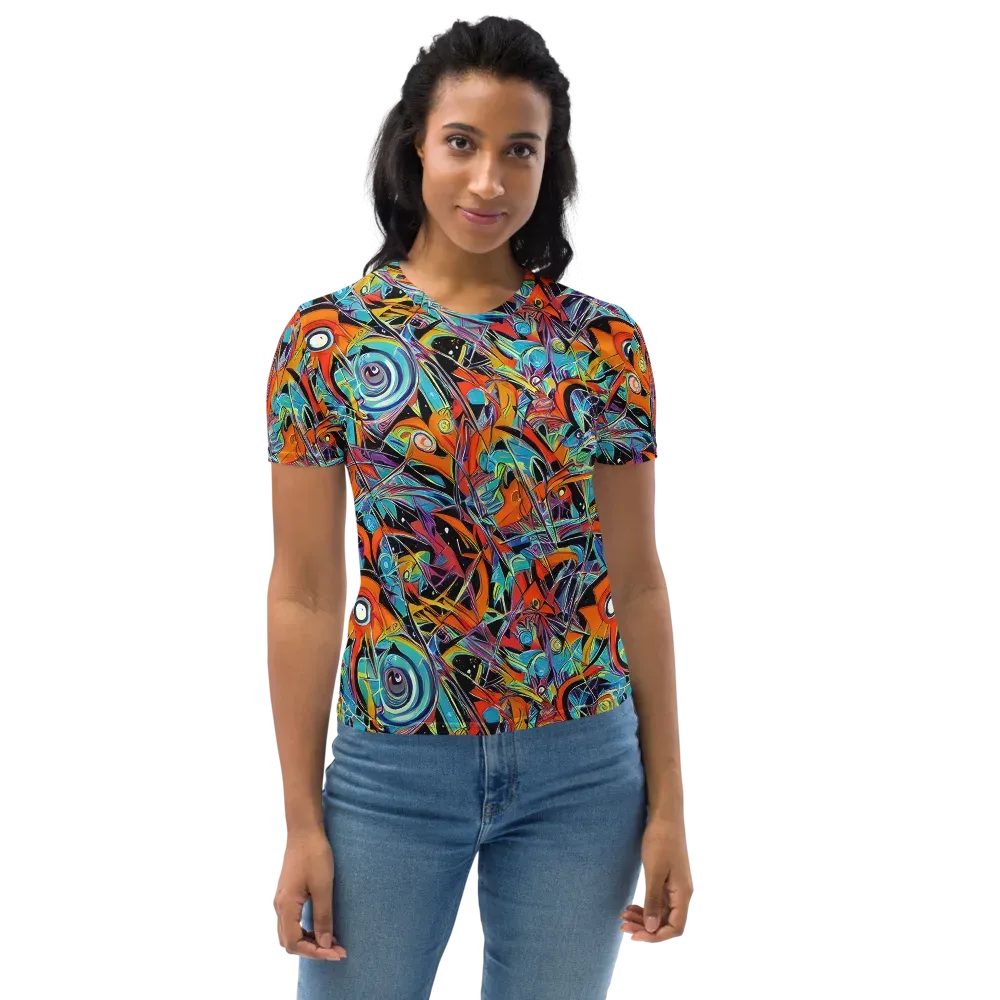 Infinite Color Crash on Women's Crew Neck T-Shirt — Front