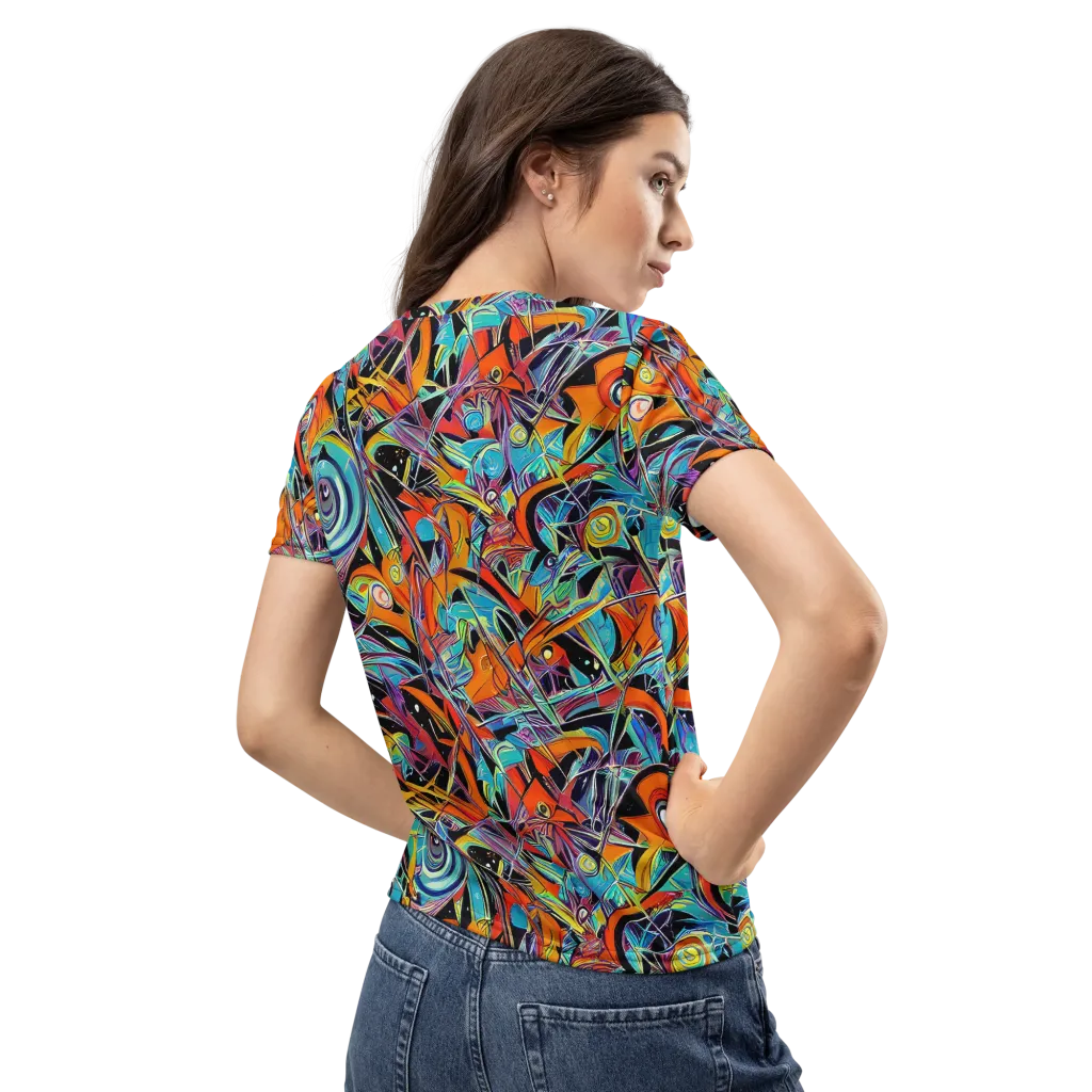 Infinite Color Crash on Women's Crew Neck T-Shirt — Back