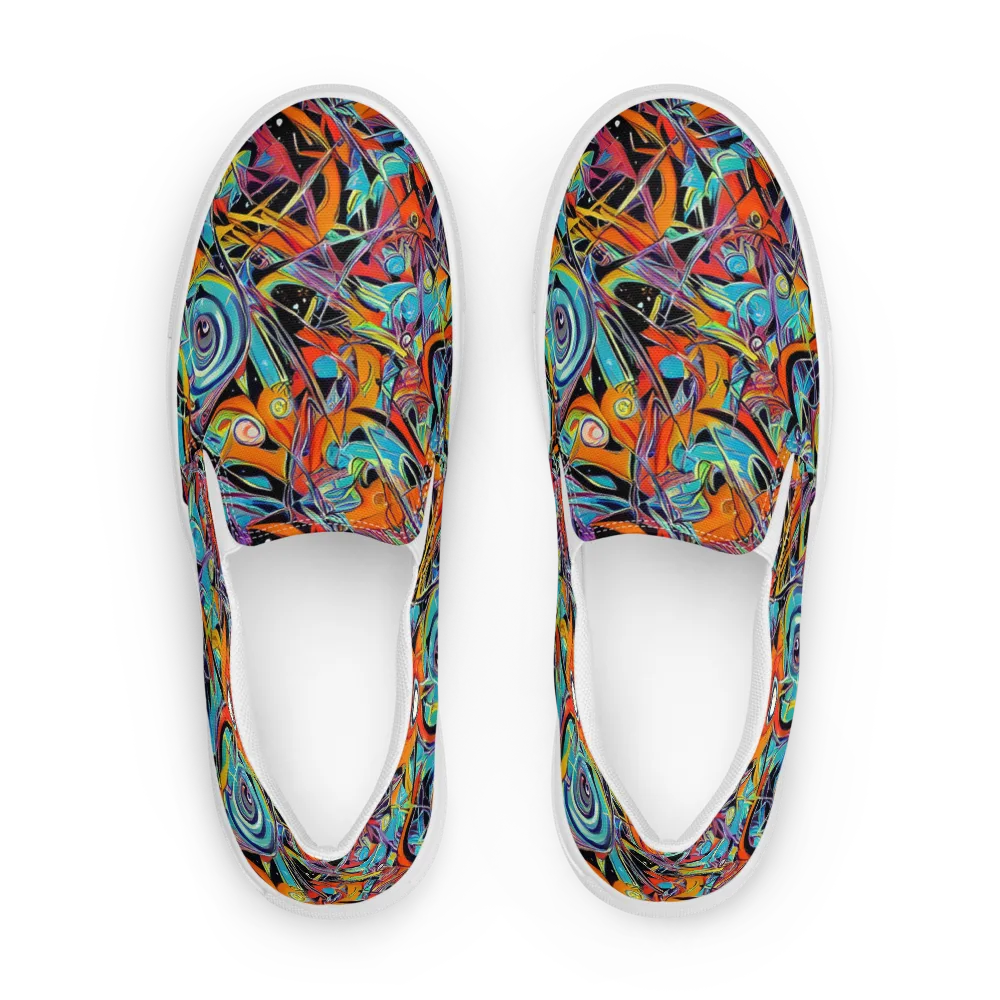 Infinite Color Crash on Men's Slip-On Canvas Shoes — Front