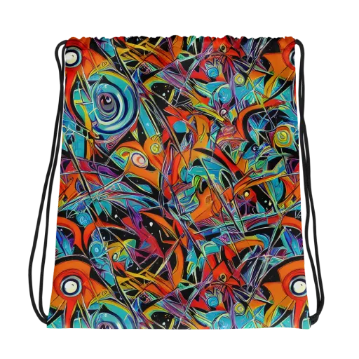 Infinite Color Crash on a Drawstring Bag