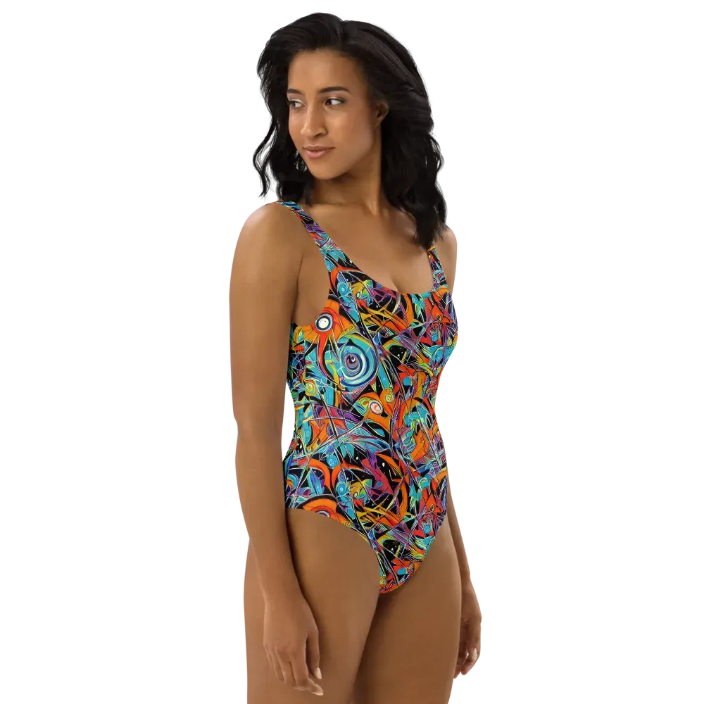 Infinite Color Crash on One-Piece Swimsuit — Right