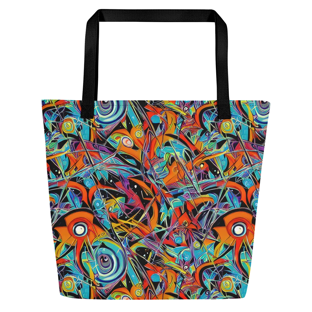 Infinite Color Crash on Large Tote Bag W/ Pocket — Front