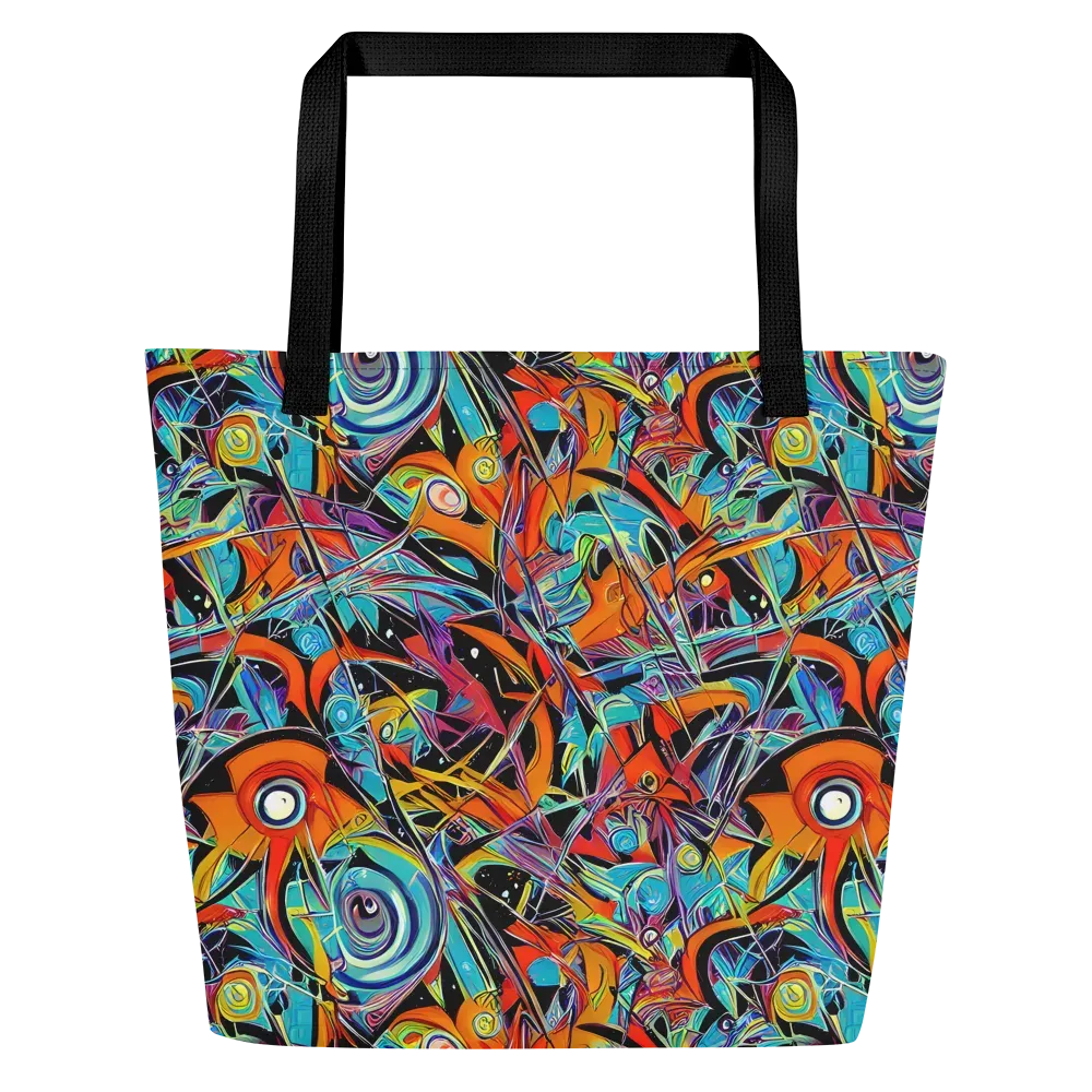 Infinite Color Crash on Large Tote Bag W/ Pocket — Front