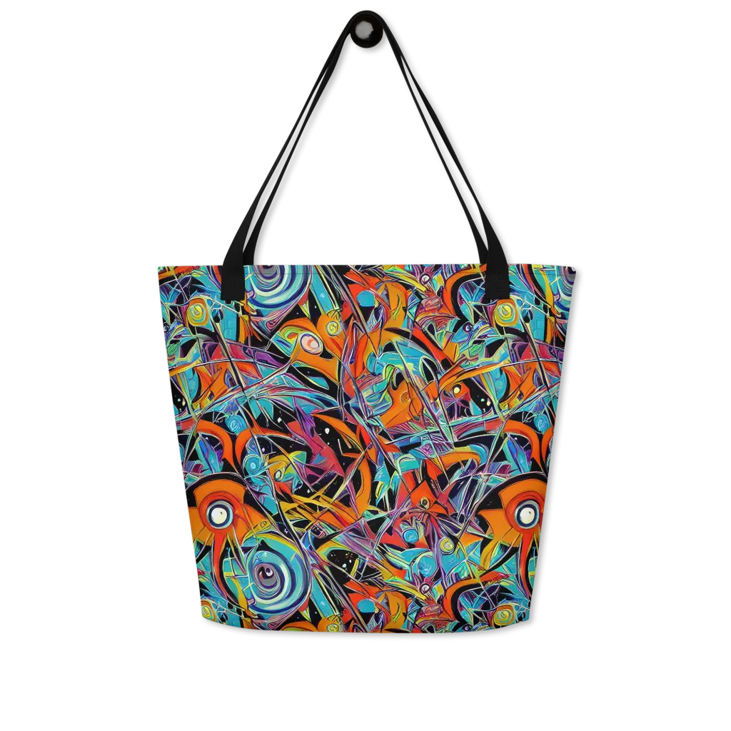Infinite Color Crash on Large Tote Bag W/ Pocket — Front