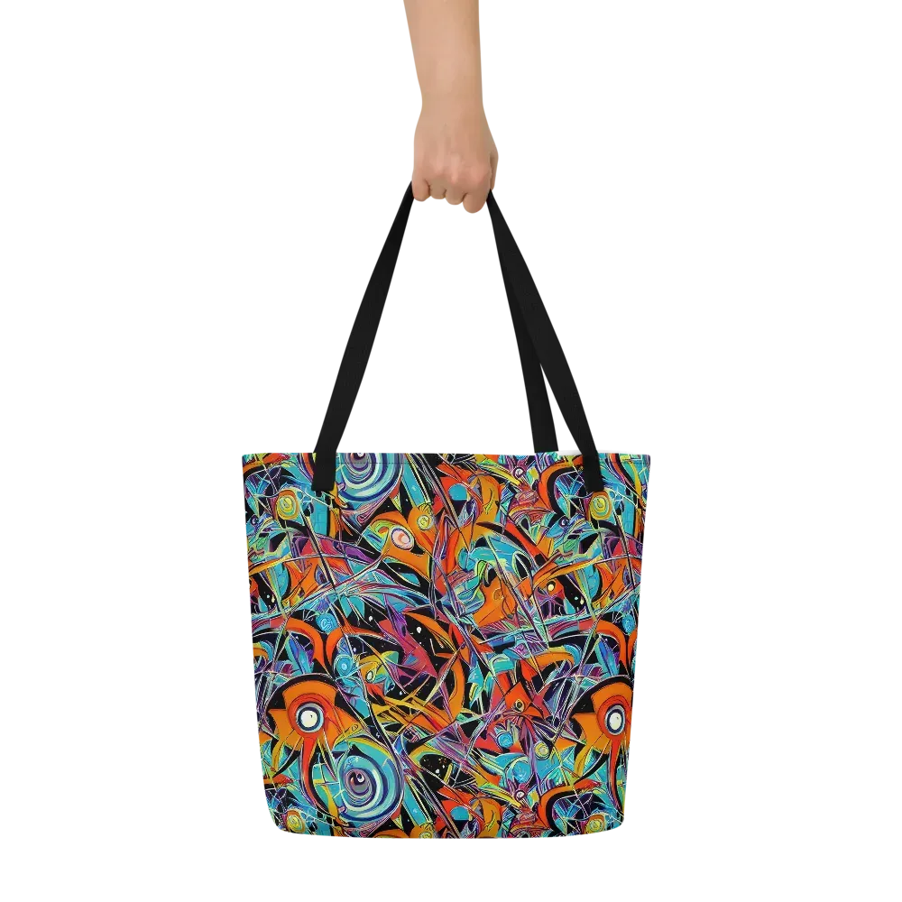 Infinite Color Crash on Large Tote Bag W/ Pocket — Front