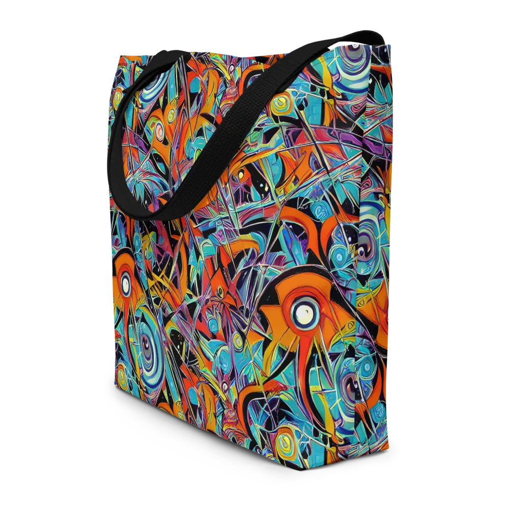 Infinite Color Crash on Large Tote Bag W/ Pocket — Front