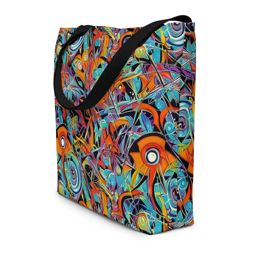 Infinite Color Crash on Large Tote Bag W/ Pocket — Front