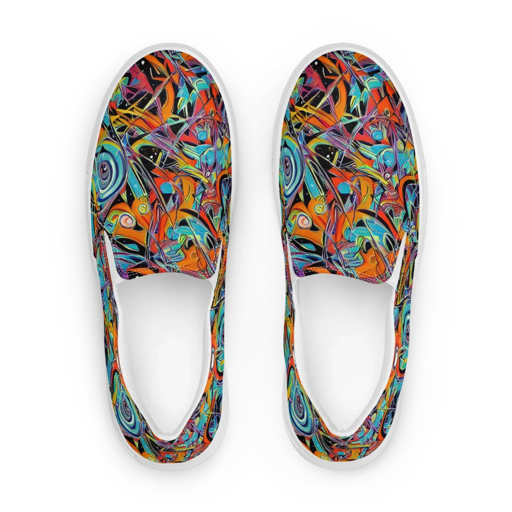 Infinite Color Crash on Women's Slip-On Canvas Shoes — Front