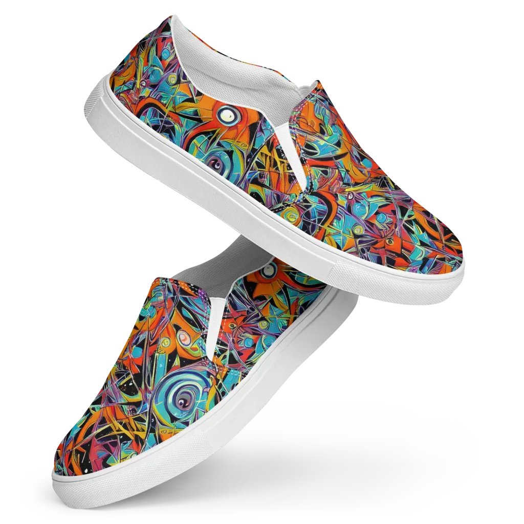Infinite Color Crash on Women's Slip-On Canvas Shoes — Front