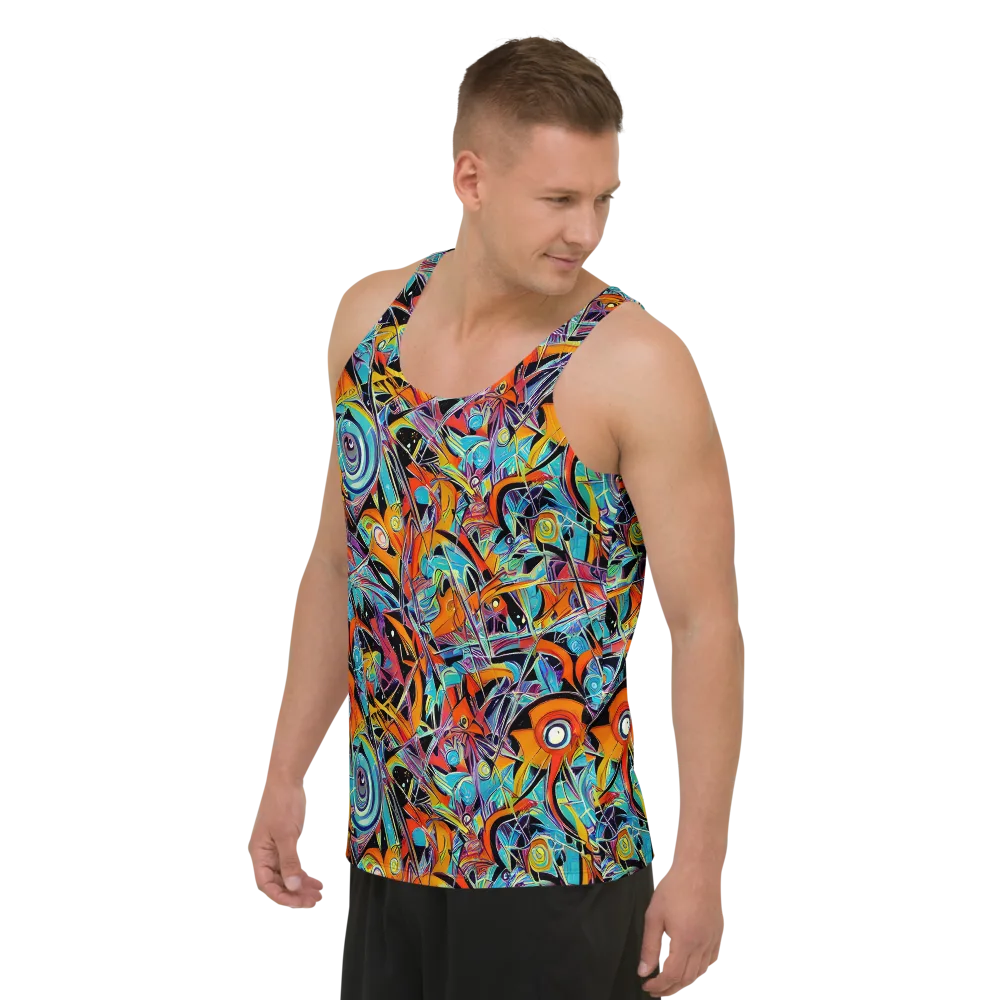 Infinite Color Crash on Men's Tank Top — Left Front