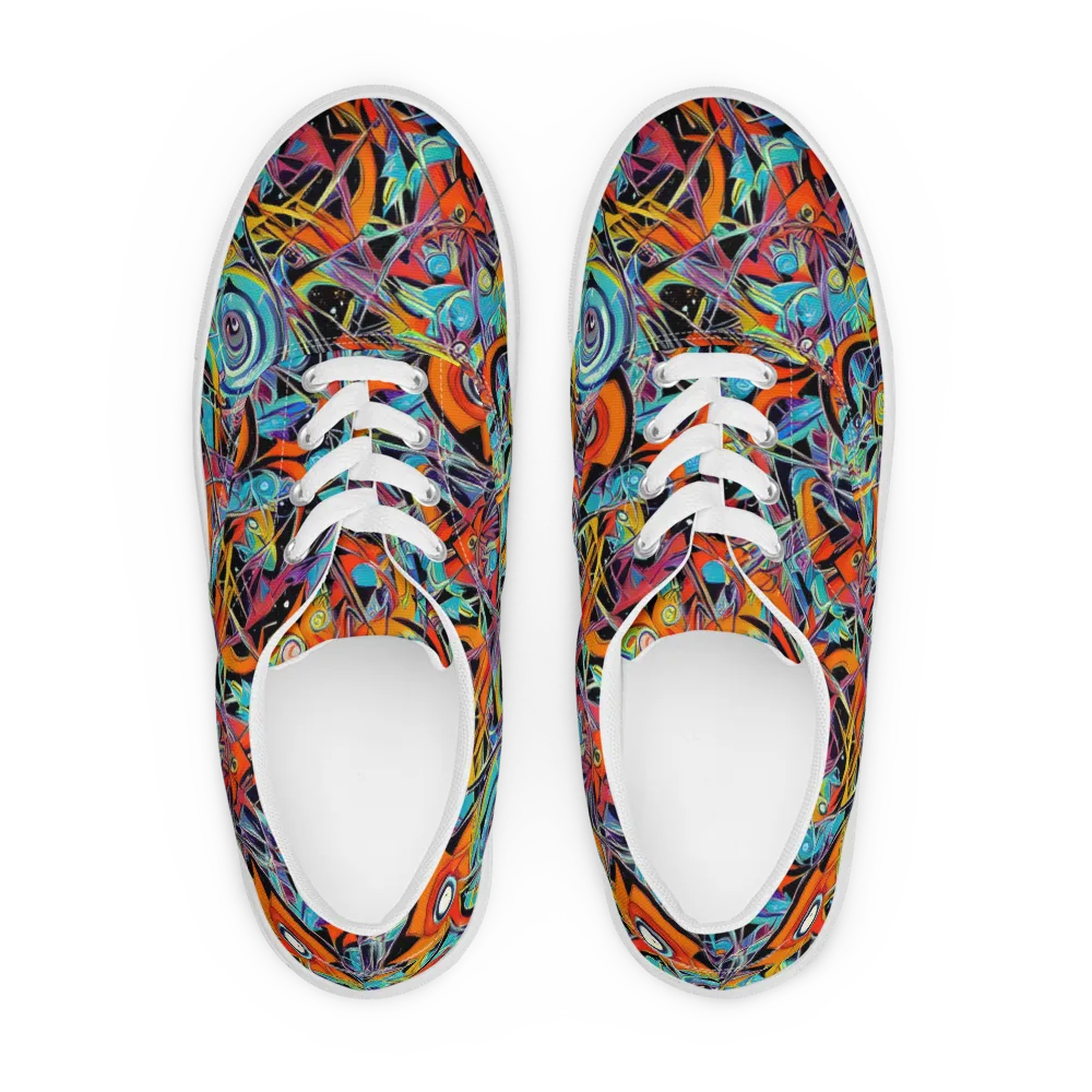 Infinite Color Crash on Men's Lace-Up Canvas Shoes — Front