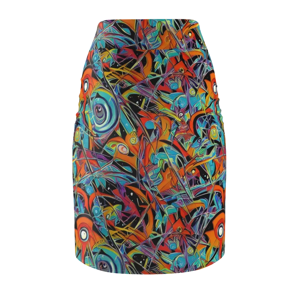 Infinite Color Crash on Pencil Skirt — Back