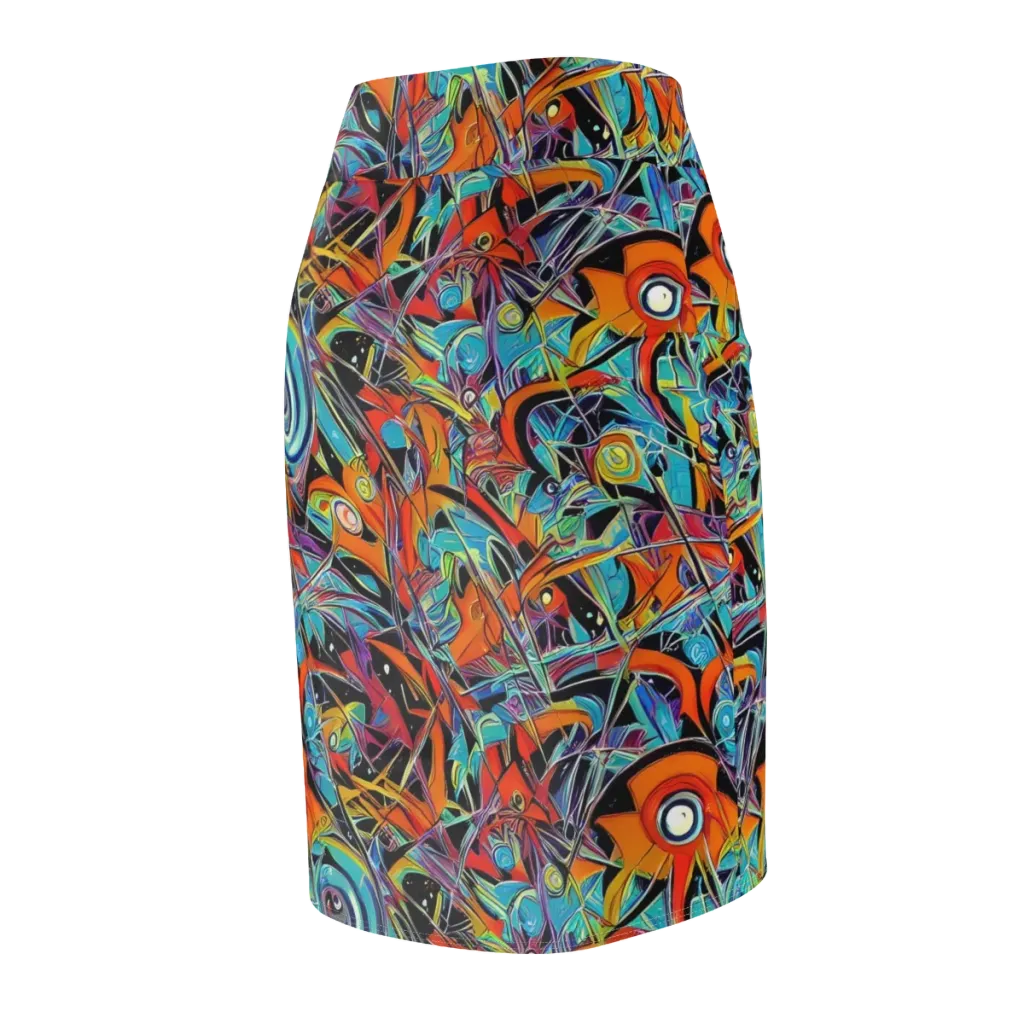 Infinite Color Crash on Pencil Skirt — Back Side