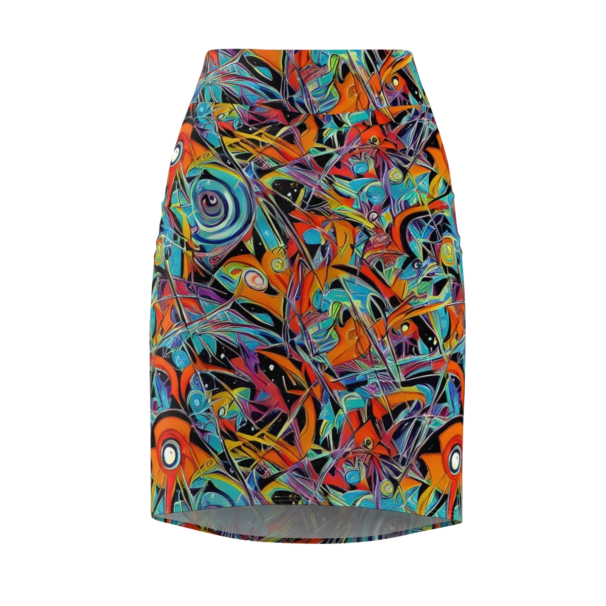 Infinite Color Crash on Pencil Skirt — Front