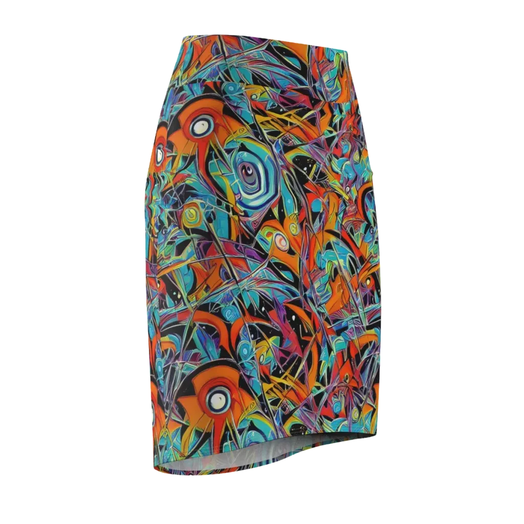 Infinite Color Crash on Pencil Skirt — Front Side