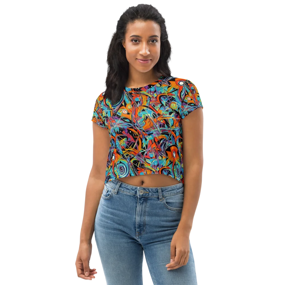 Infinite Color Crash on Crop Tee — Front