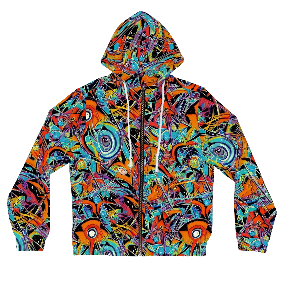 Infinite Color Crash on Women's Full-Zip Hoodie — Front