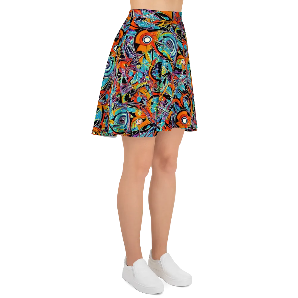 Infinite Color Crash on Skater Skirt — Right