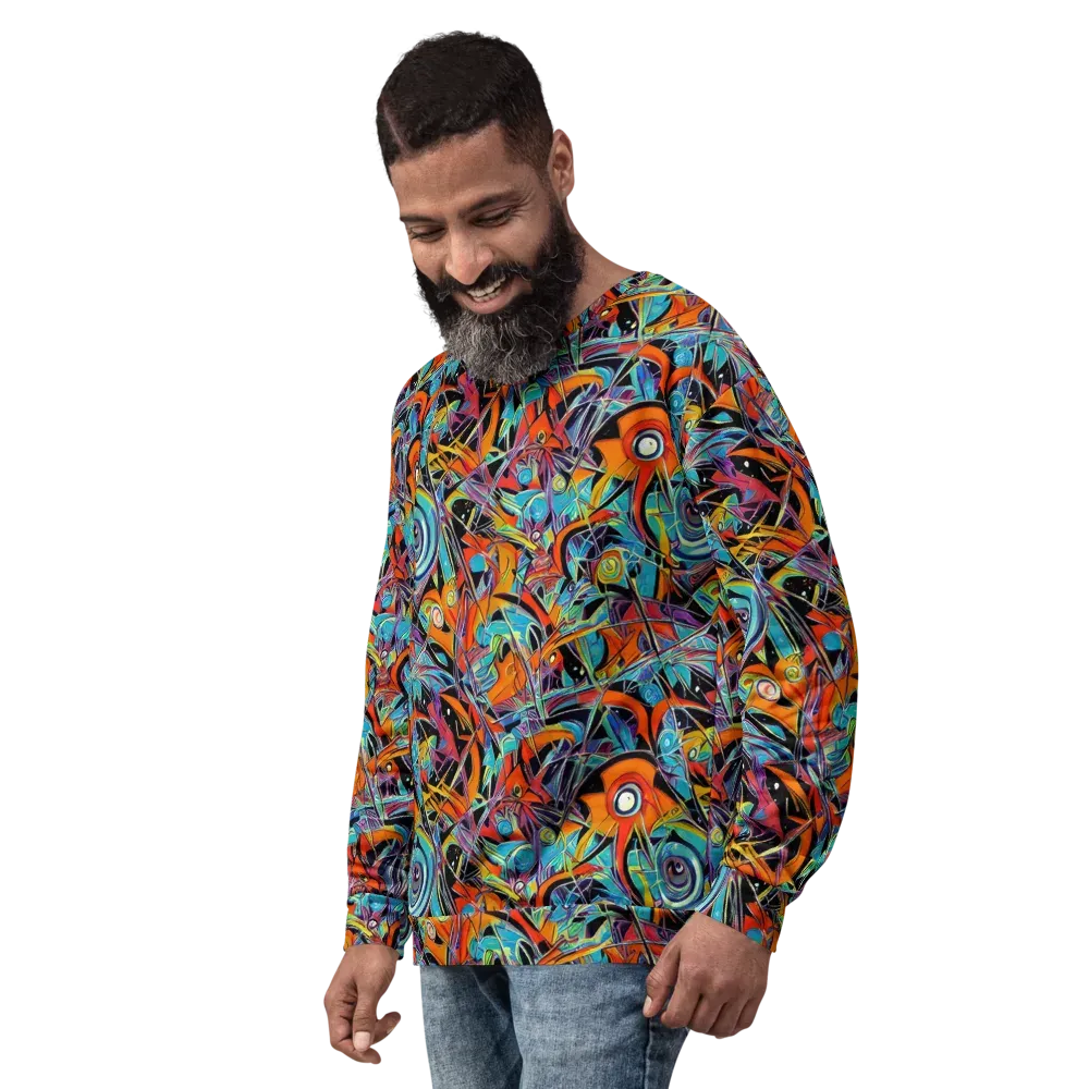 Infinite Color Crash on Sweatshirt — Left Front