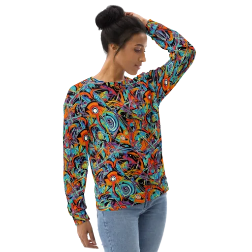 Infinite Color Crash on a Sweatshirt