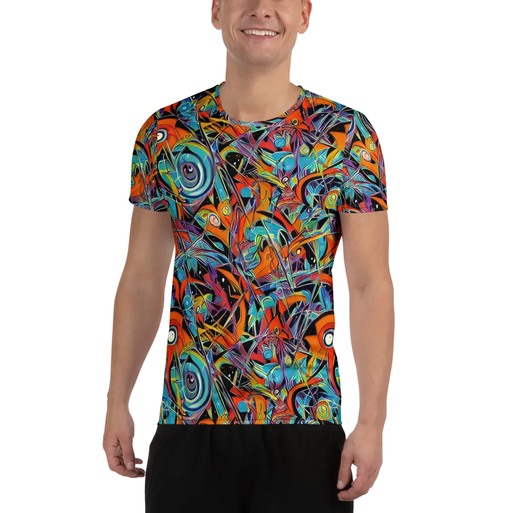 Infinite Color Crash on Men's Athletic T-Shirt — Front