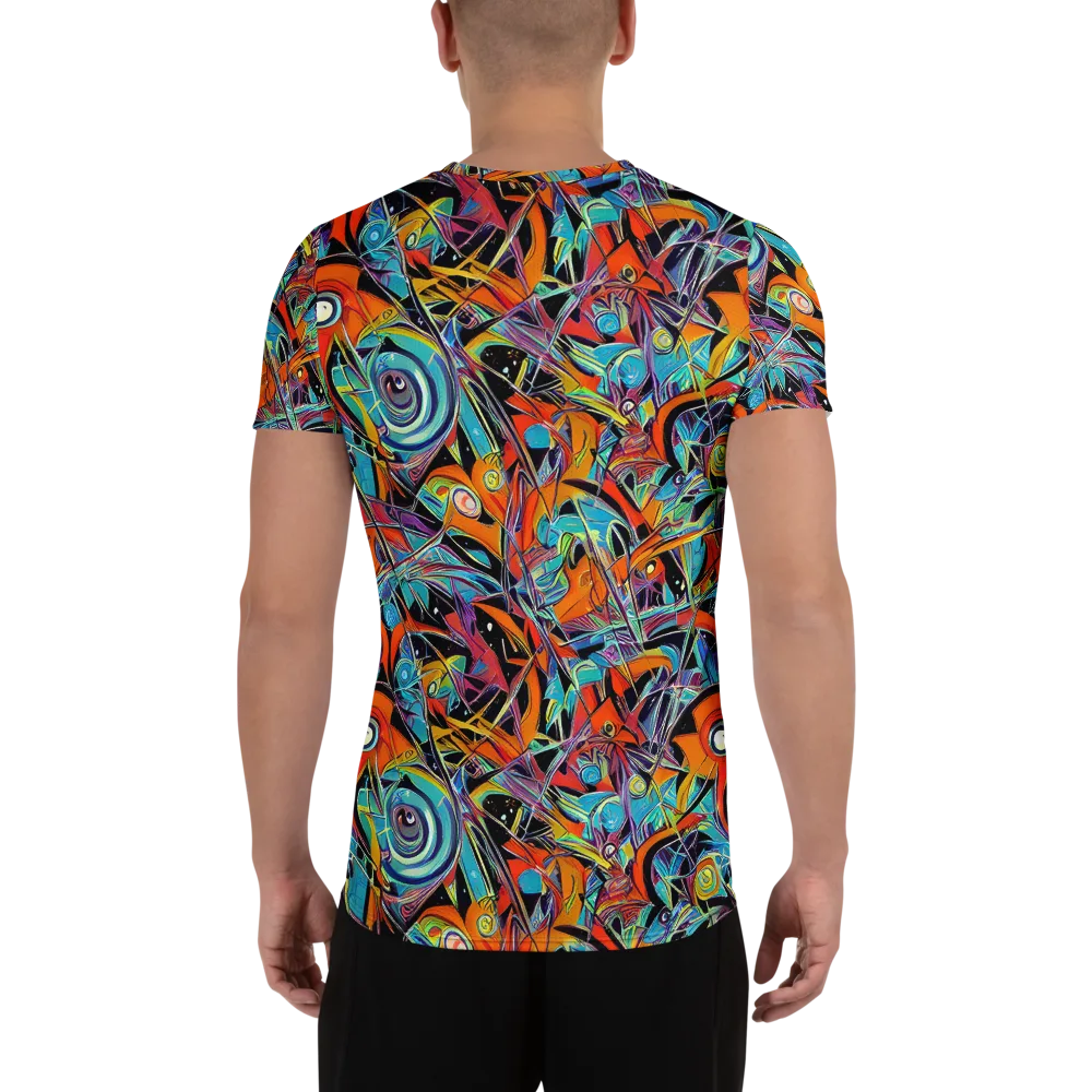 Infinite Color Crash on Men's Athletic T-Shirt — Back
