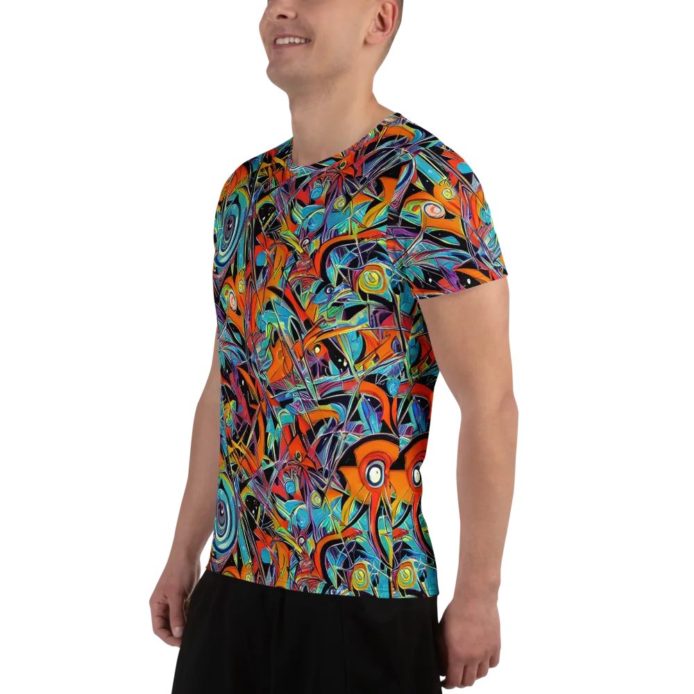 Infinite Color Crash on Men's Athletic T-Shirt — Left