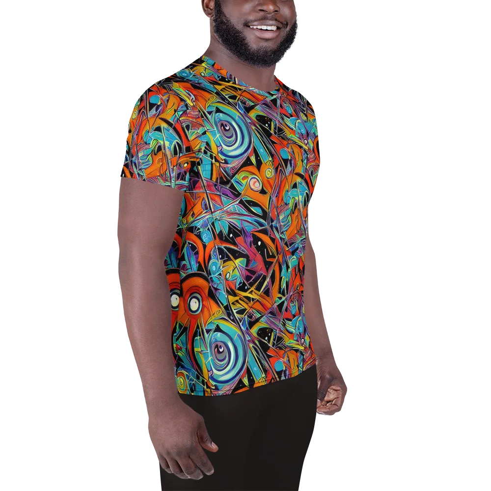 Infinite Color Crash on Men's Athletic T-Shirt — Right