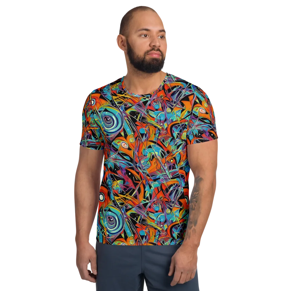 Infinite Color Crash on Men's Athletic T-Shirt — Front