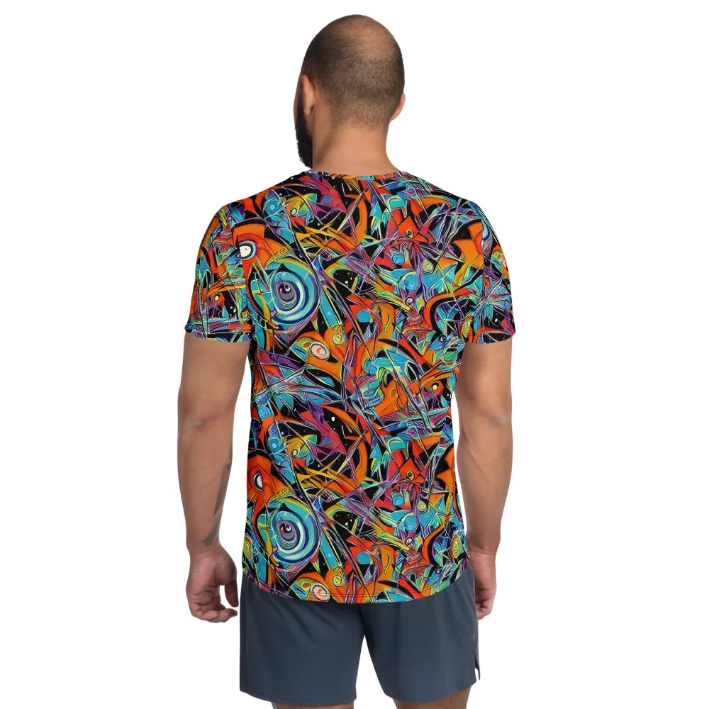 Infinite Color Crash on Men's Athletic T-Shirt — Back