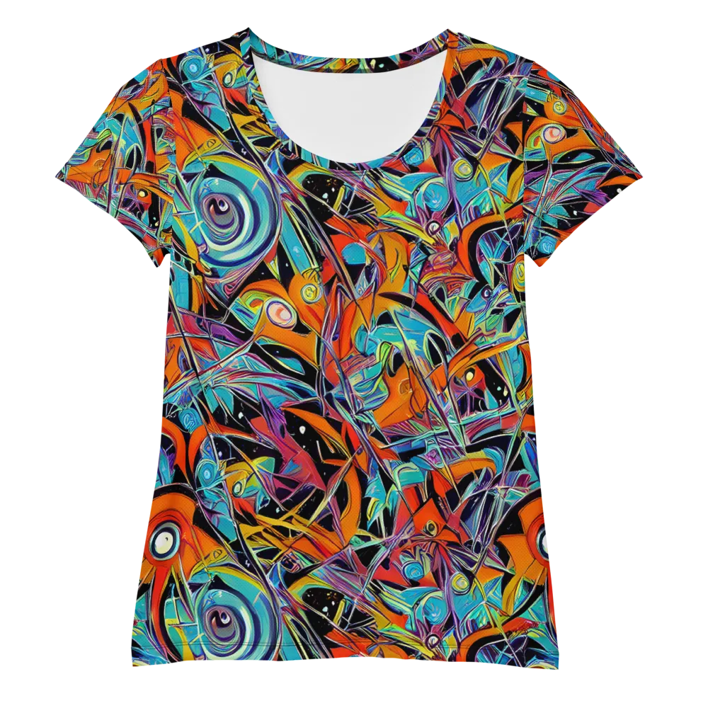 Infinite Color Crash on Women's Athletic T-Shirt — Front