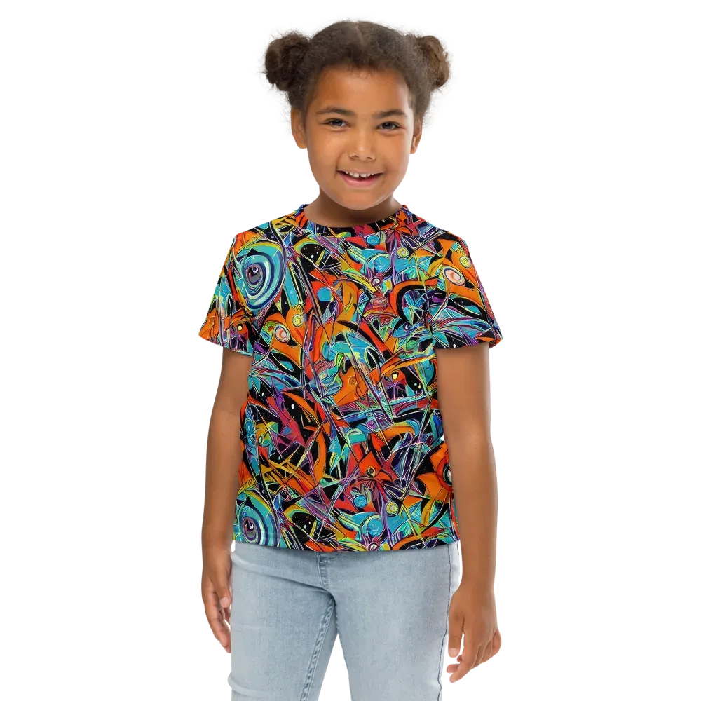 Infinite Color Crash on Kids Crew Neck T-Shirt — Front