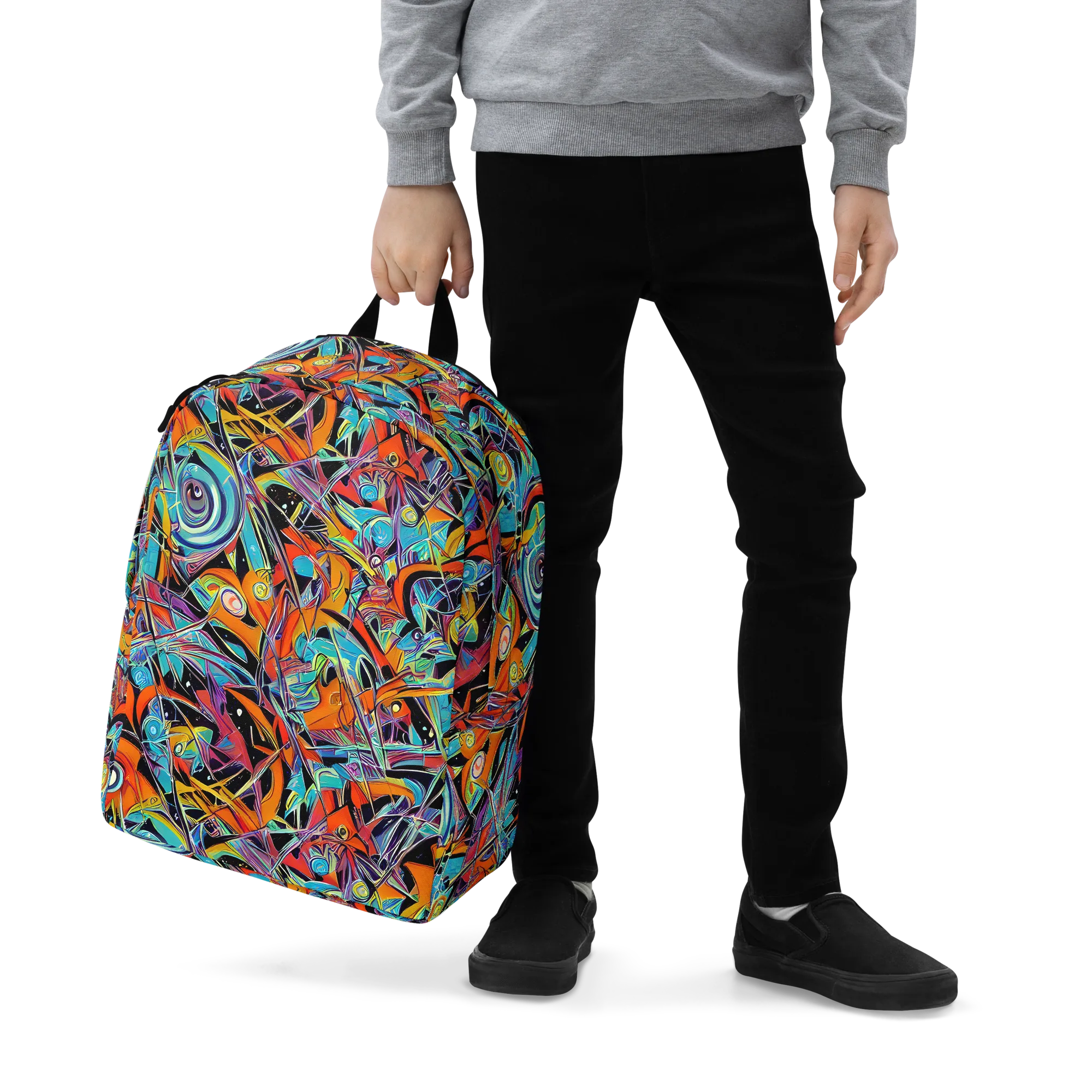 Infinite Color Crash on Minimalist Backpack — Zoomed-in