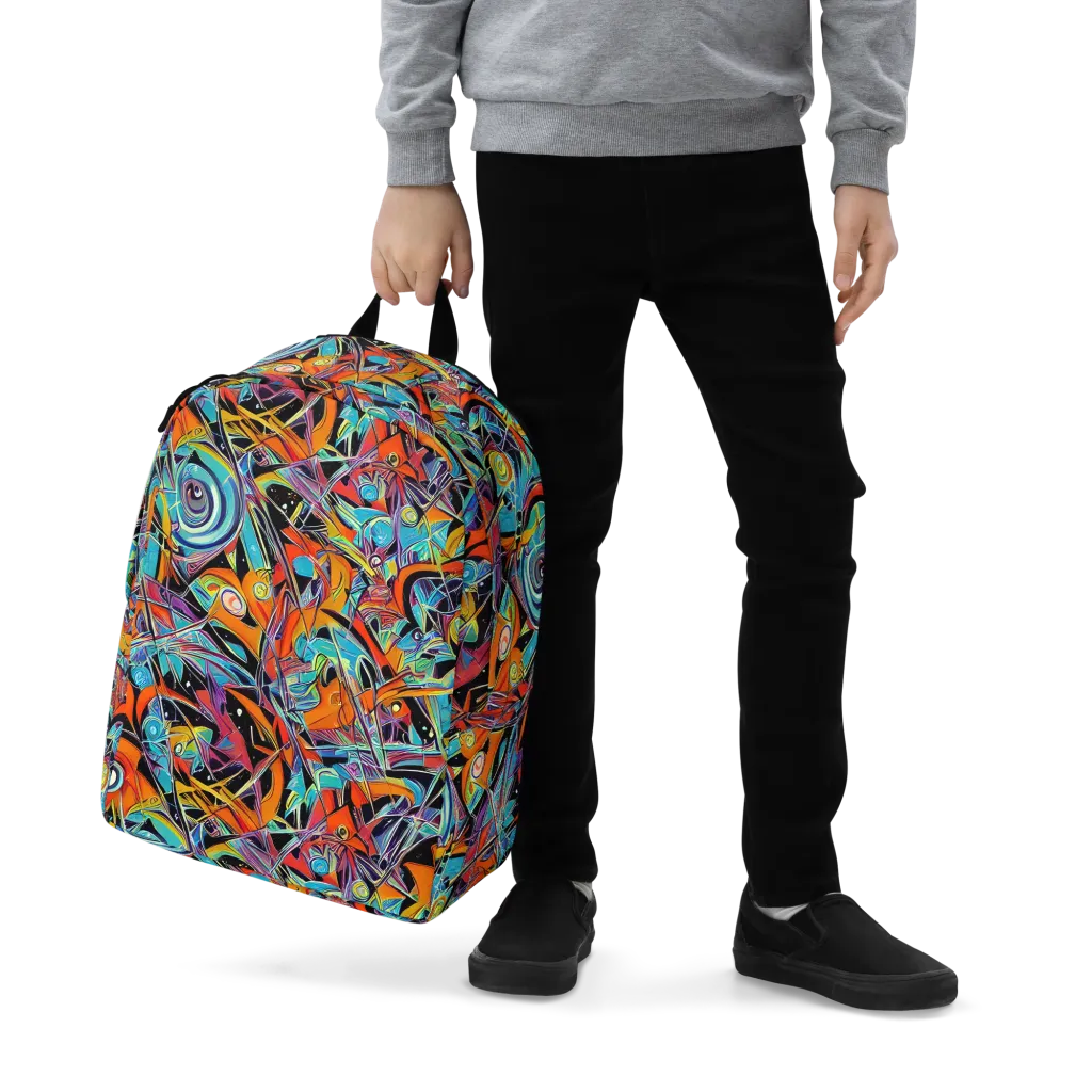 Infinite Color Crash on Minimalist Backpack — Zoomed-in