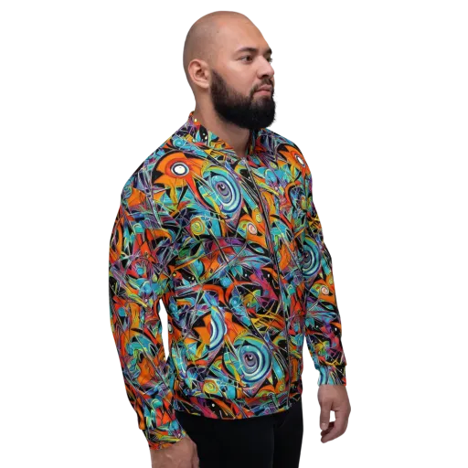 Infinite Color Crash on a Bomber Jacket
