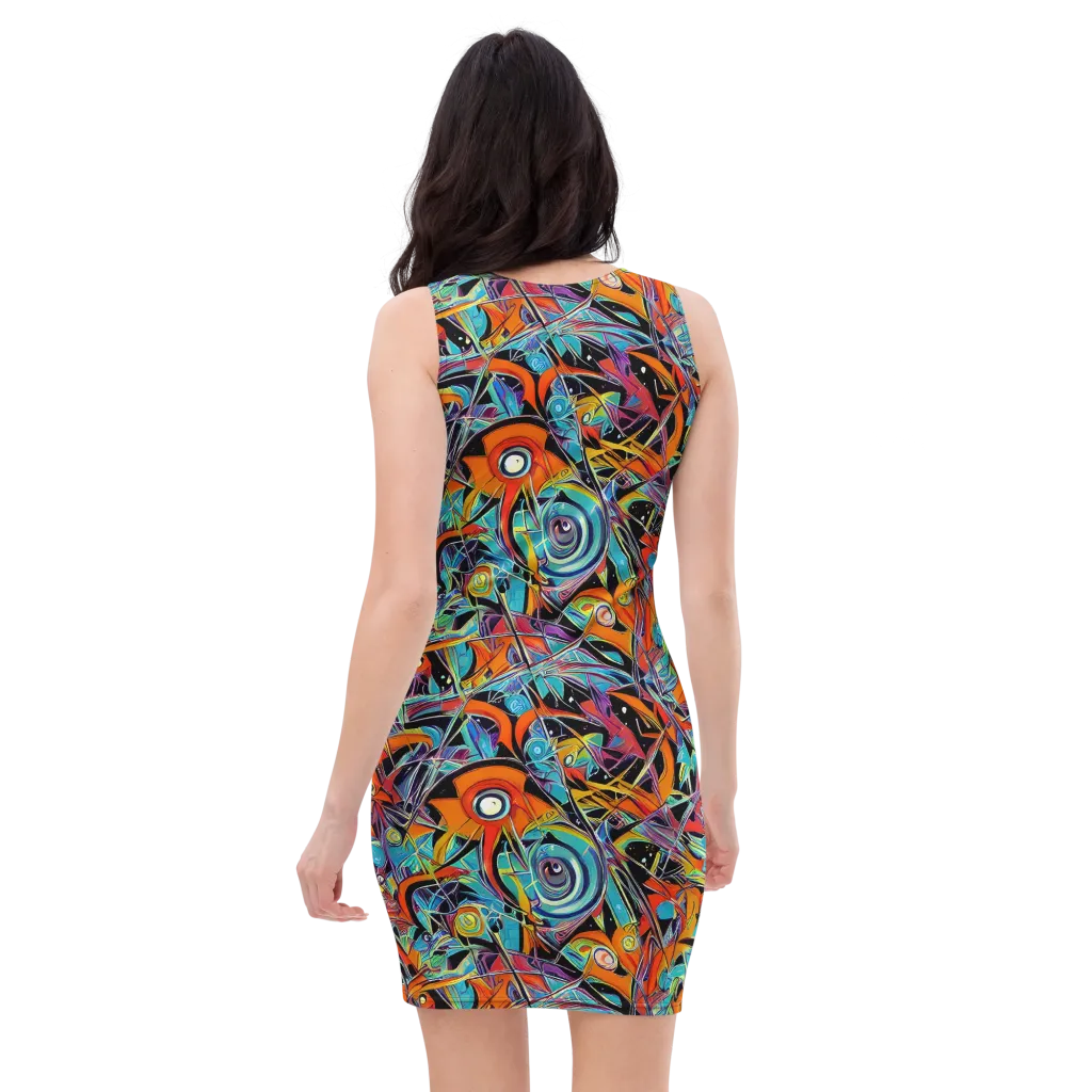 Infinite Color Crash on Bodycon Dress — Back