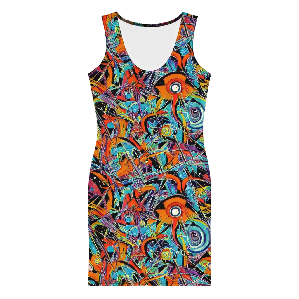 Infinite Color Crash on Bodycon Dress — Front