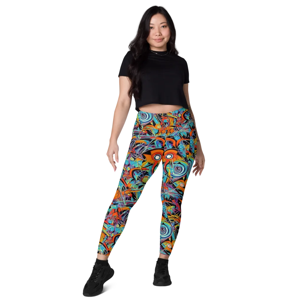 Infinite Color Crash on Leggings with Pockets — Front