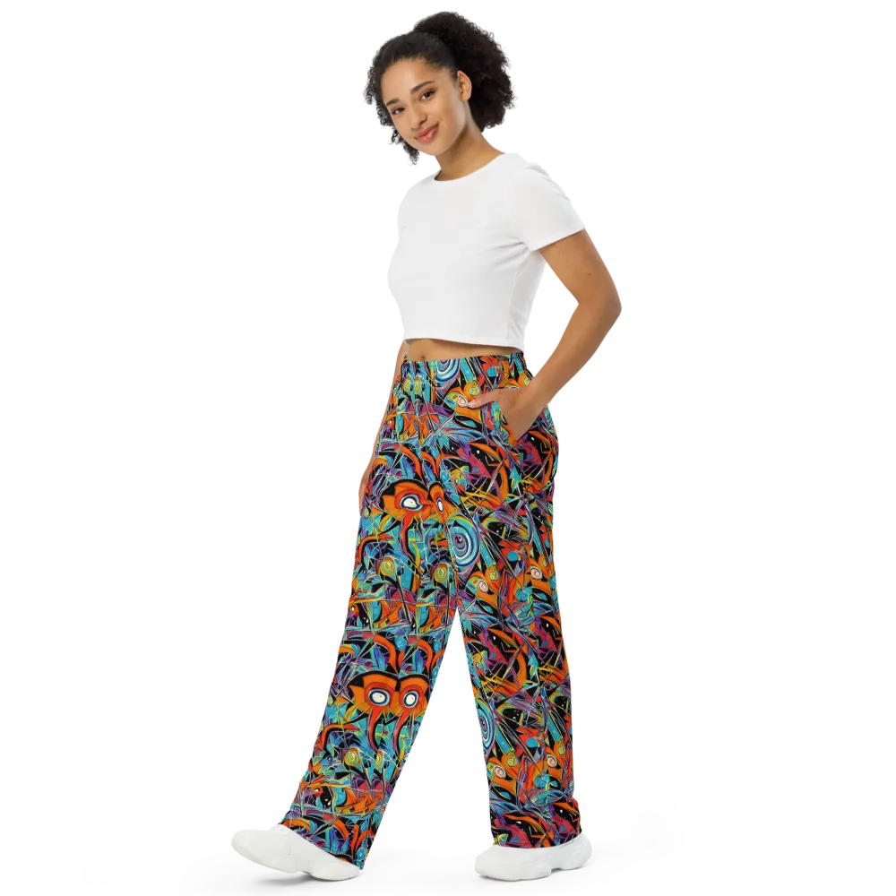 Infinite Color Crash on Wide-Leg Pants — Left Front